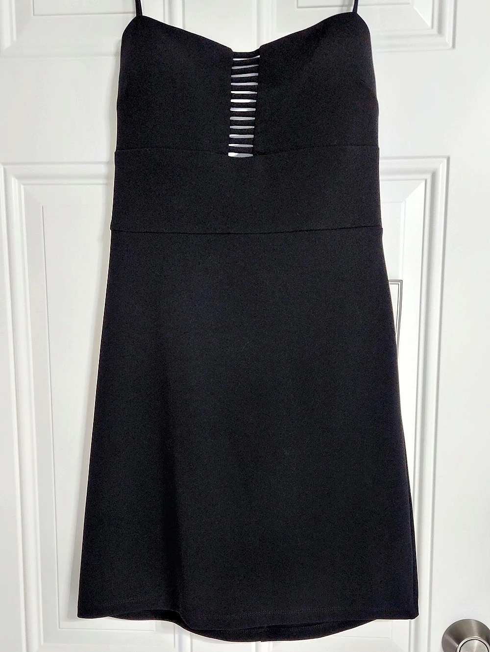 B. Darlin Lattice-Front Bodycon Dress Black Size 11/12